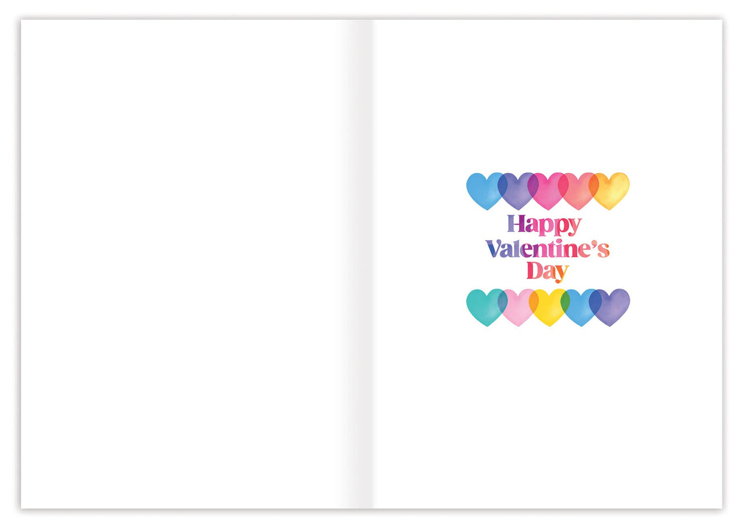 Rainbow Hearts Valentine's Day Card