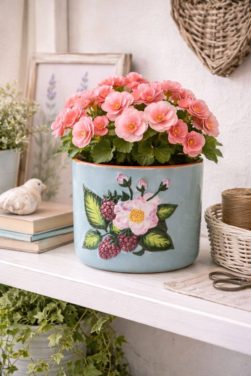 Floral & Berry Planter – Decorative #34078