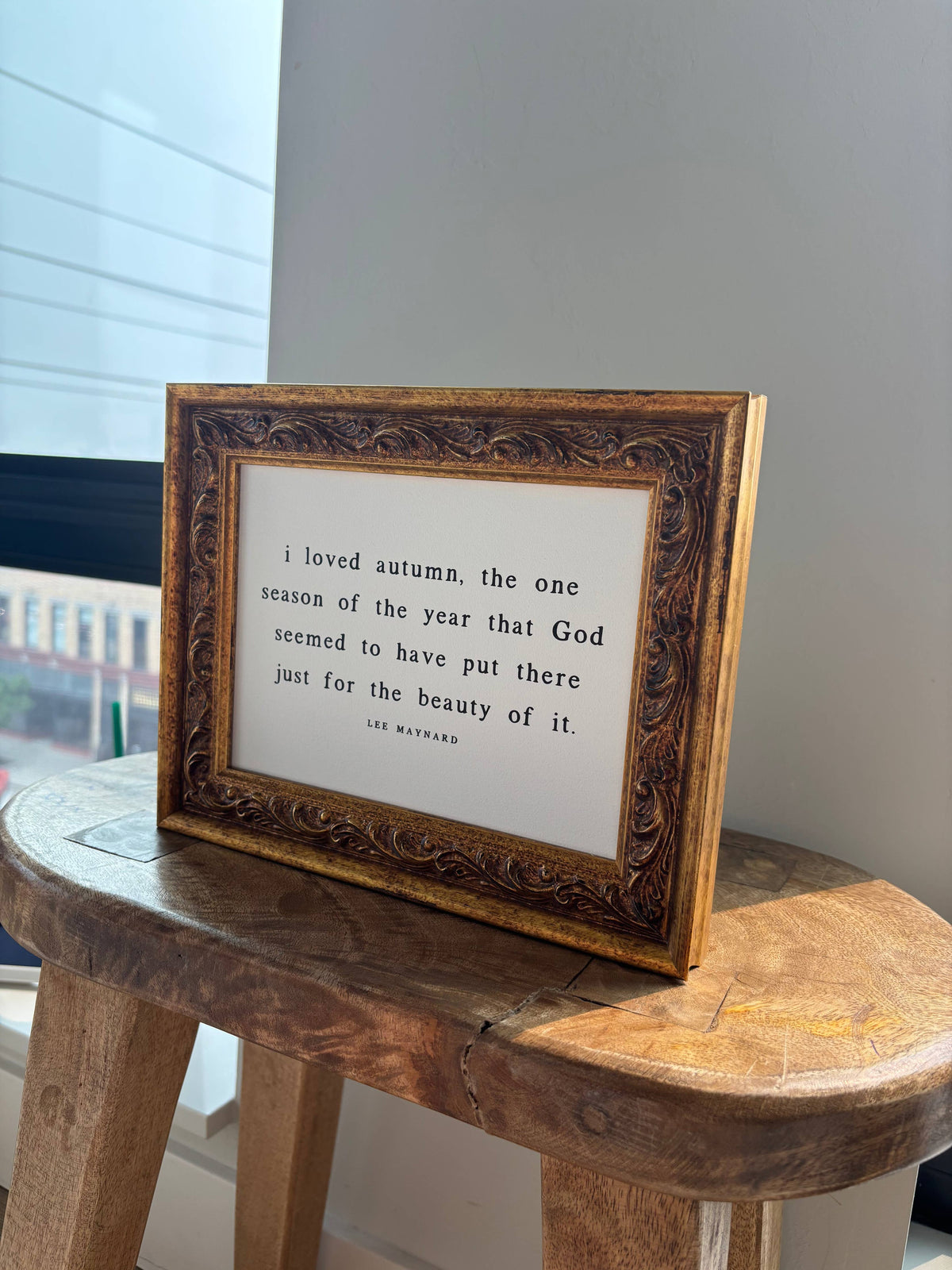 I Loved Autumn | Antique Gold Frame Wall Art