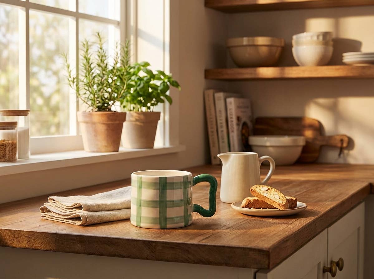 Checkered Ceramic Mug