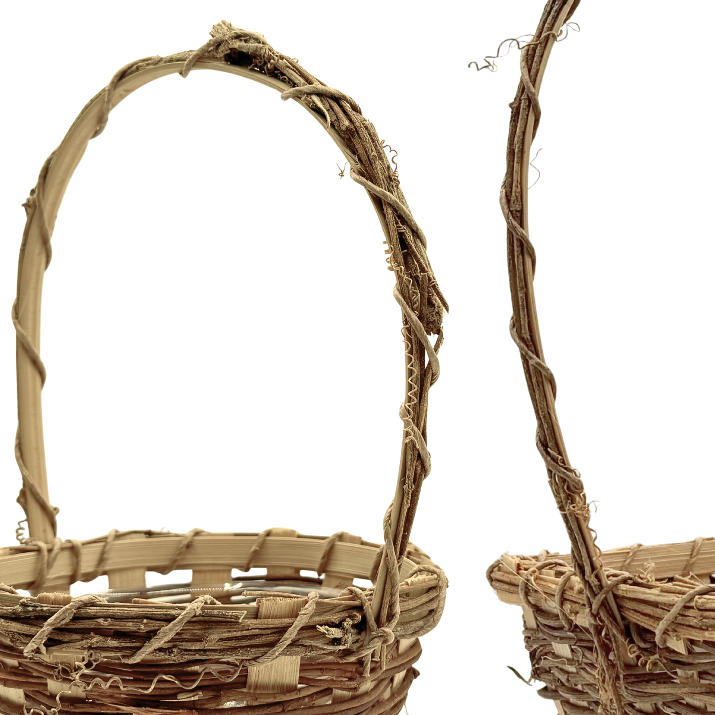 9.5"D Mixed Vine Rattan Baskets - Assorted