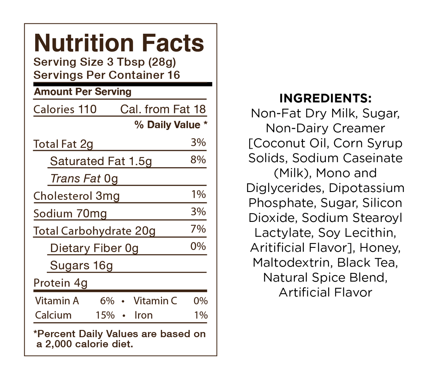 Vanilla Chai Tea 8oz Can