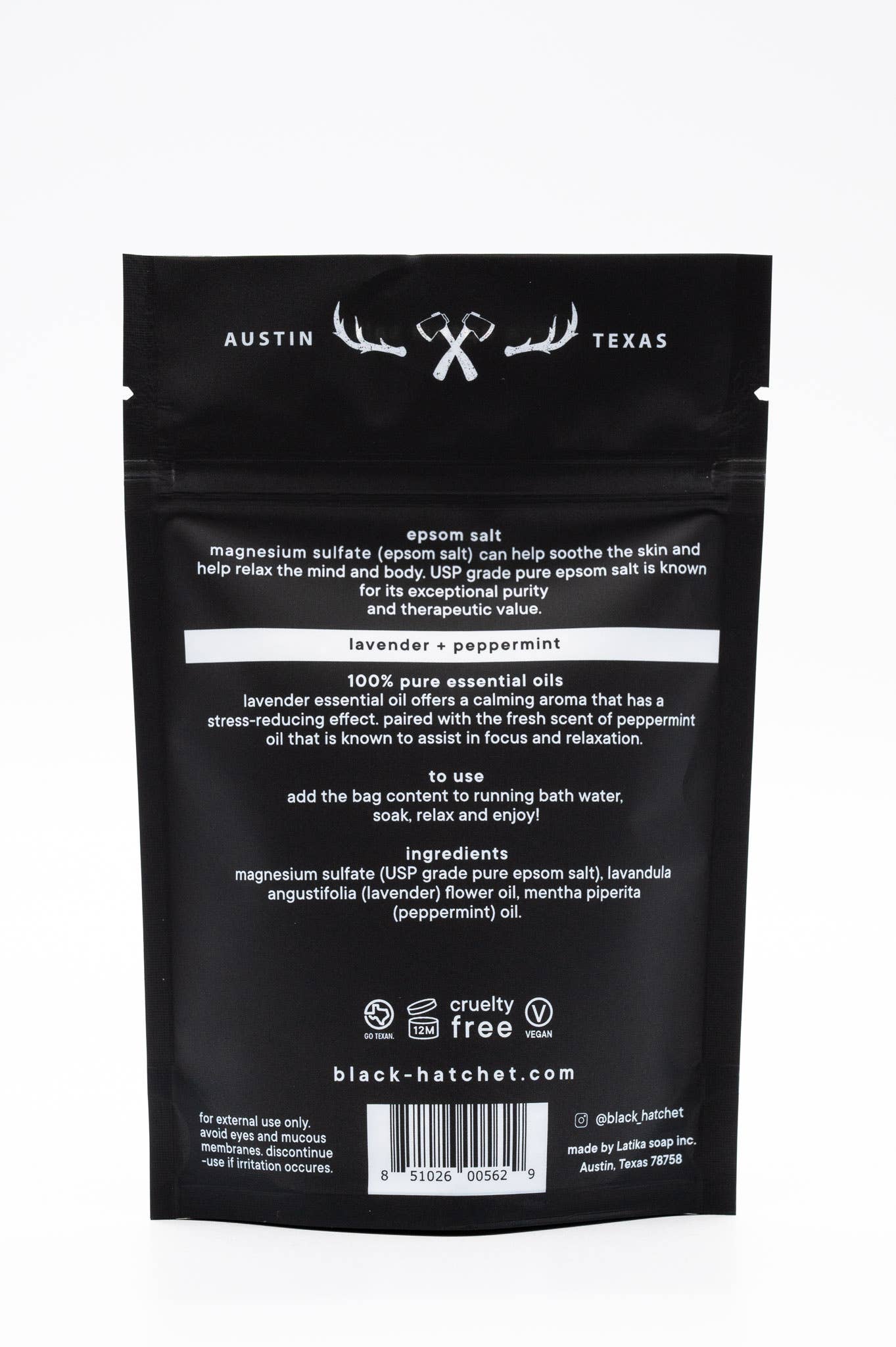 Black Hatchet Men's line - Relax Bath Salt ⚫ Gift for Men