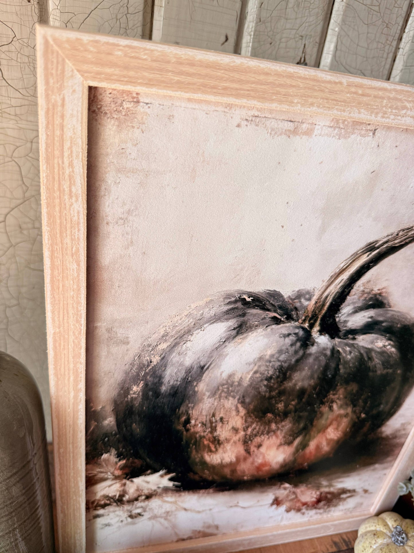 Moody Heirloom Pumpkin Vintage Fall Wood Sign