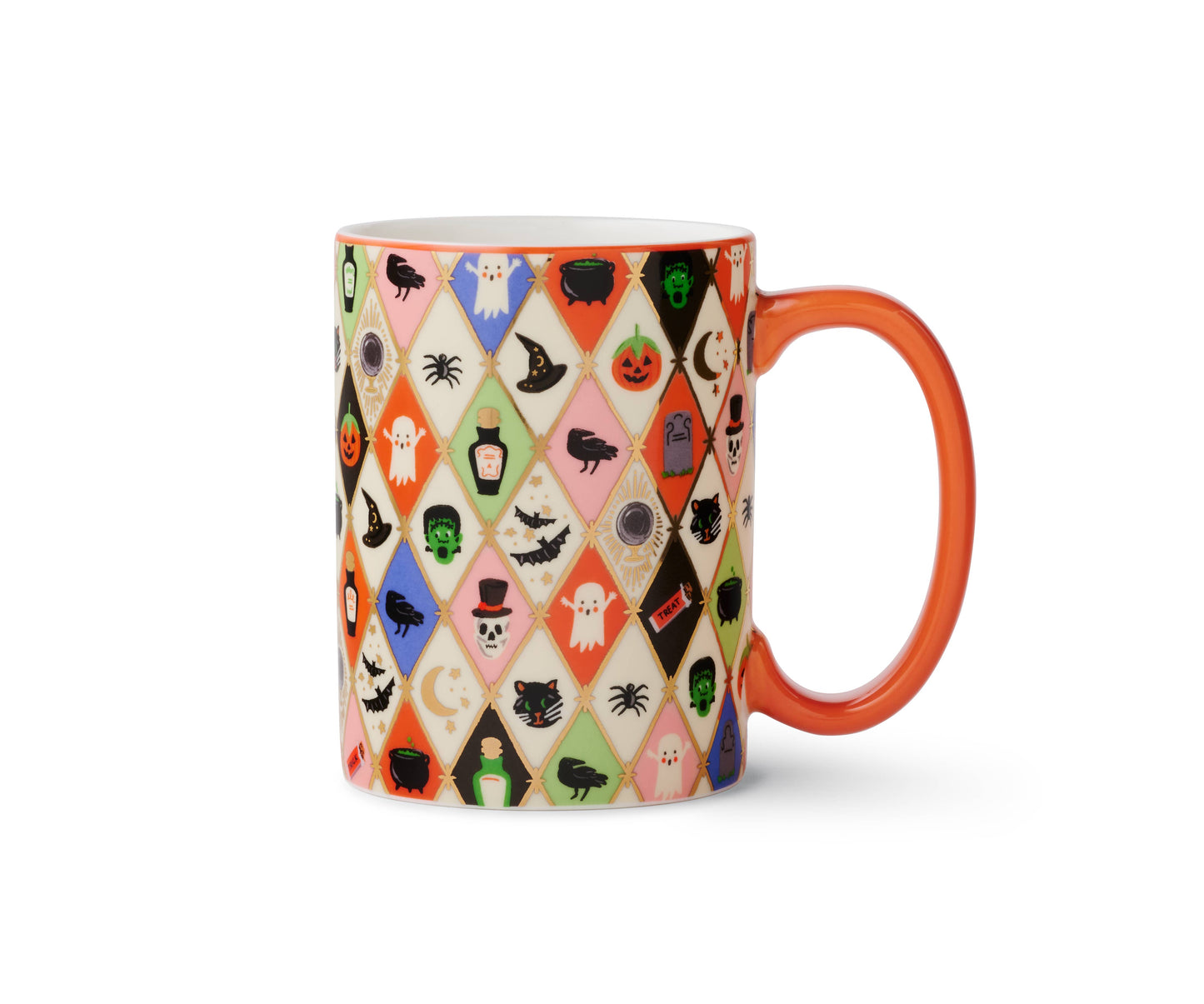Halloween Argyle Porcelain Mug