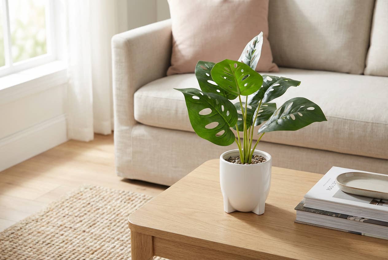 12.5" Cut Leaf in 4" Footed Ceramic