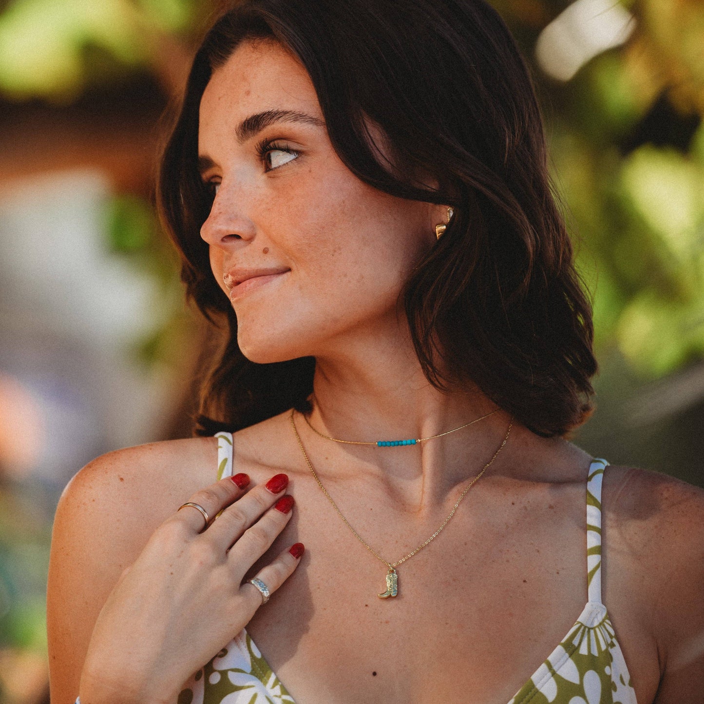 "Stride" Necklace-NEW Turquoise Boot