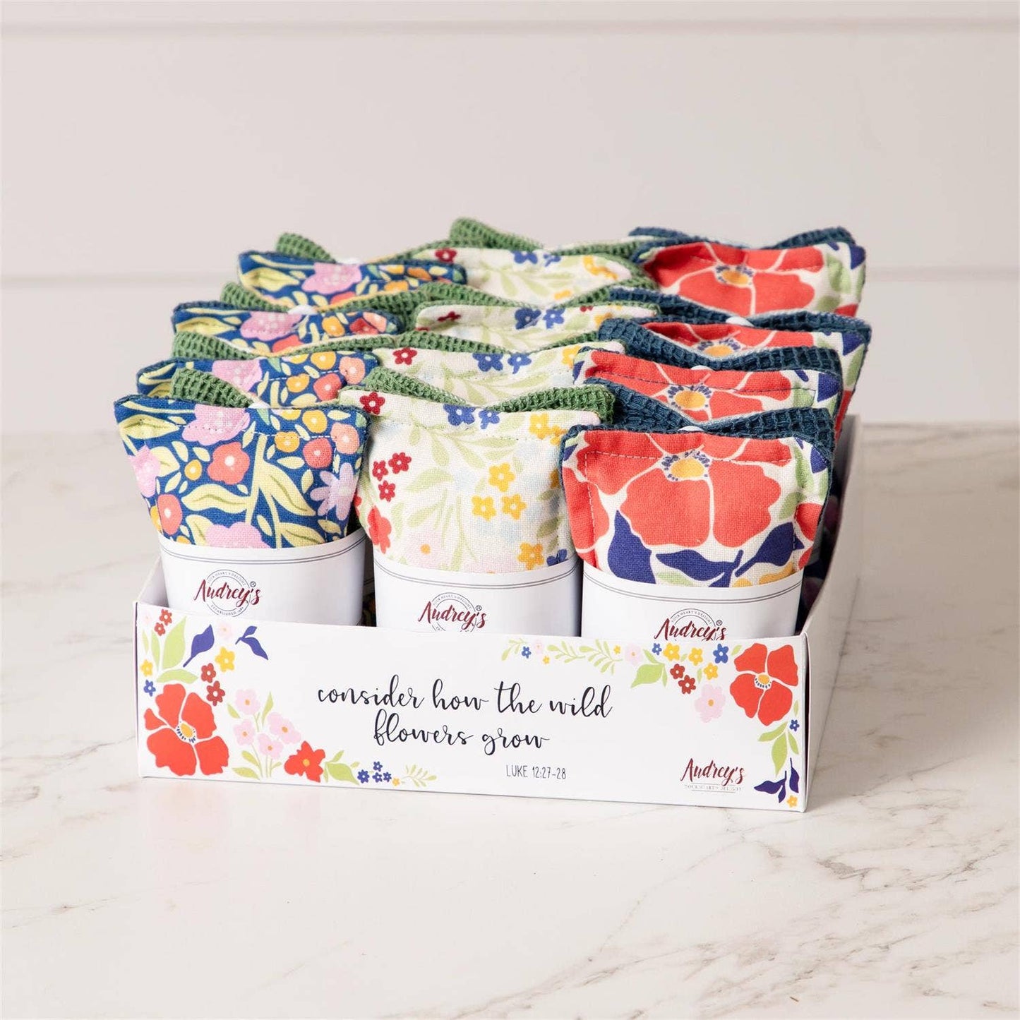 Reusable Fabric Sponges - Fun Floral Set (PK/12 AST)