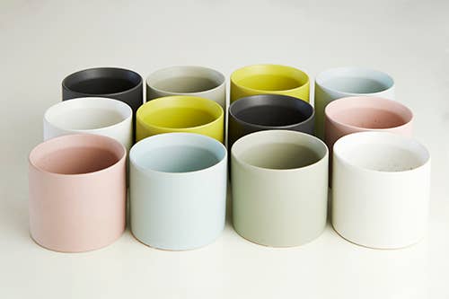 Cylinder cache pot, mix color, 4.0"X3.5"