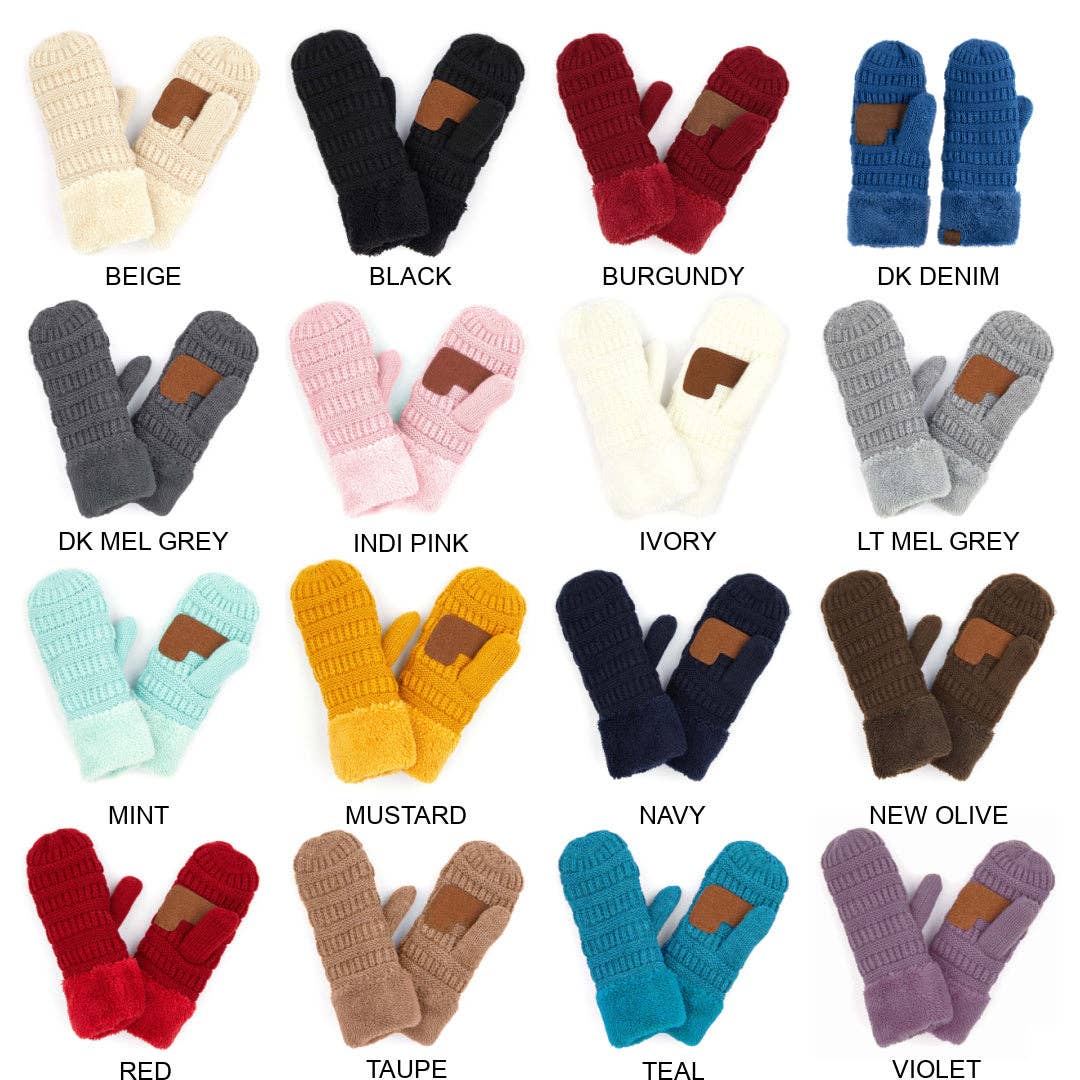 CC Sherpa Lined Mittens | 2 Sizes ( MT-25 ) ( JUNIOR-MT-25 )