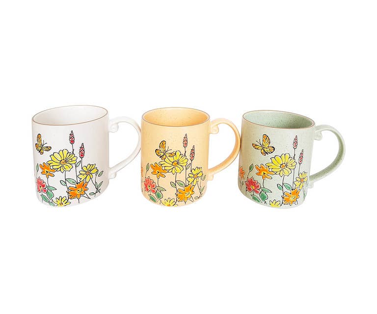 Flower Valley 21Oz Mug, 3 Assorted