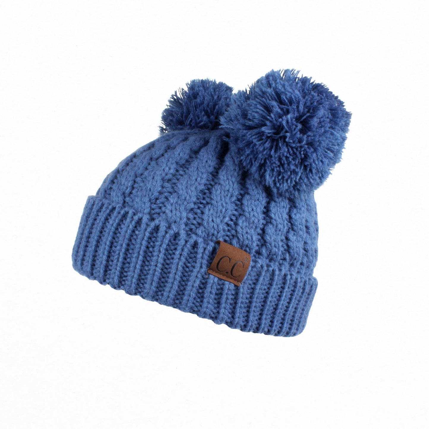 CC Kids Double Pom Beanie KIDS-24 HAT-60