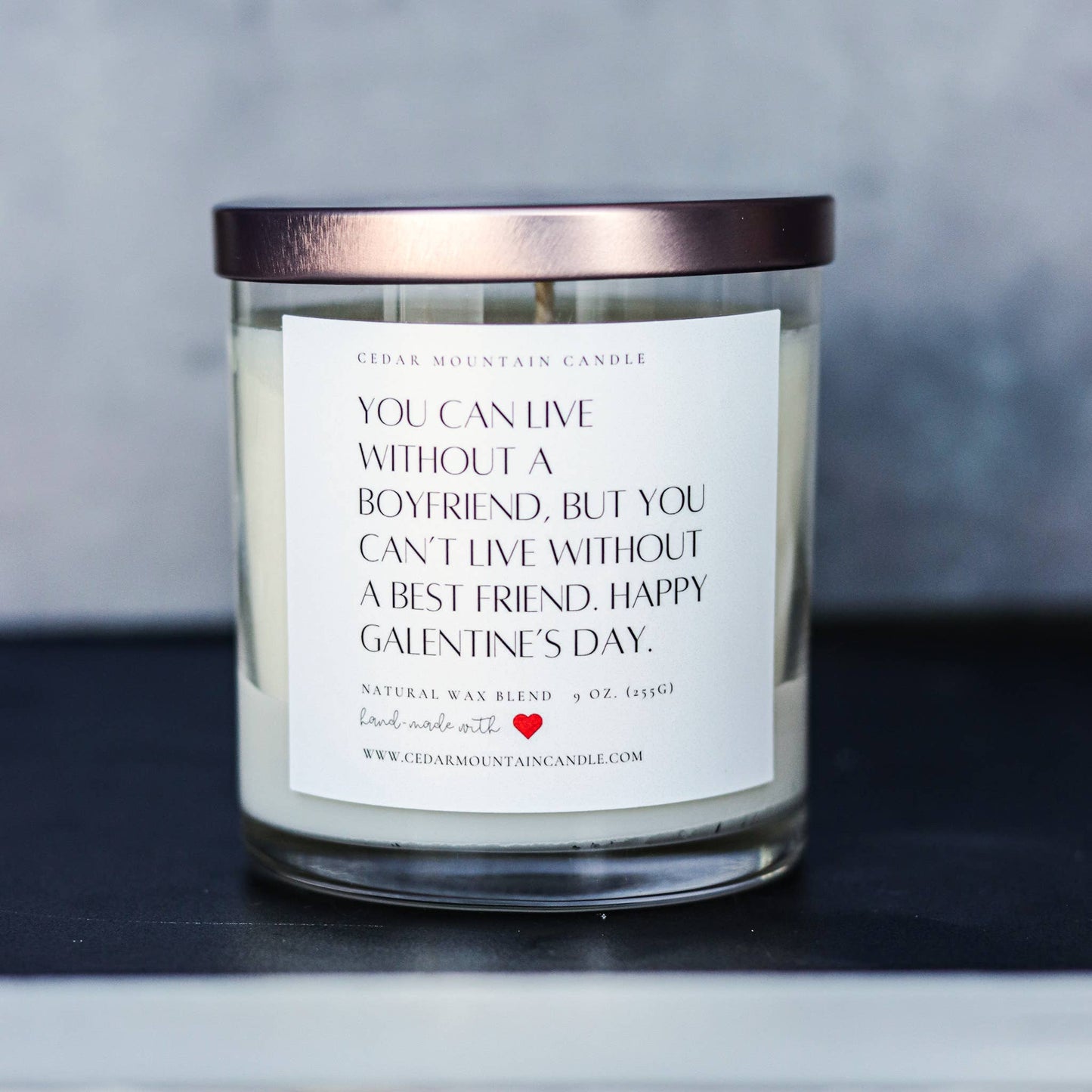 Galentine's Day 9 oz Whiskey Glass Jar Soy Candle