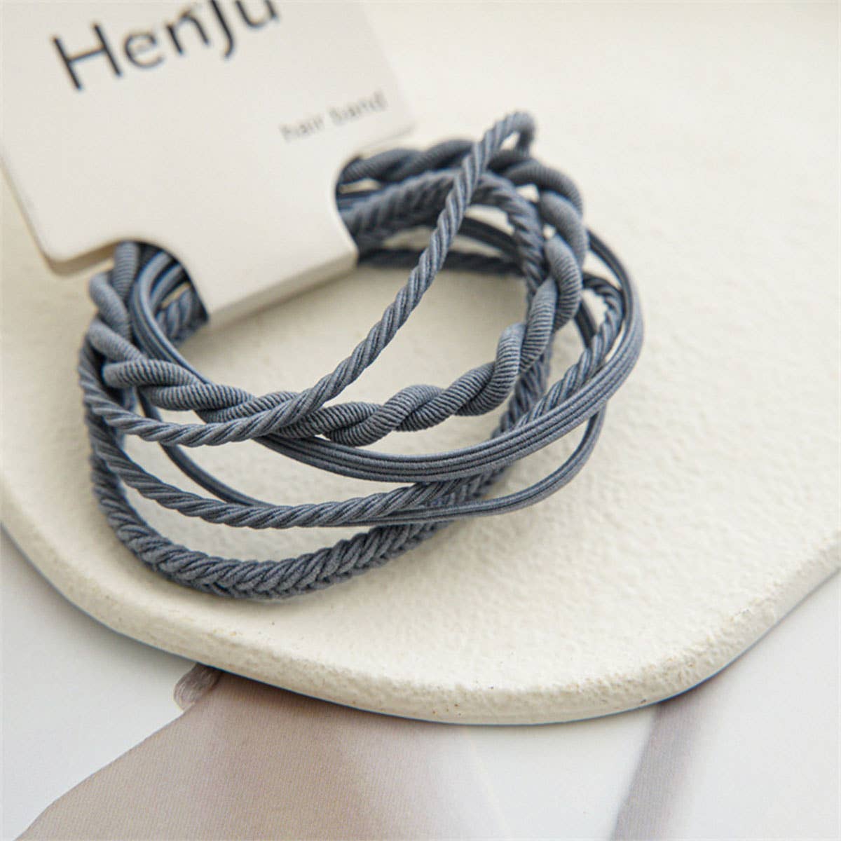 4PCS/SET SUPER STRETCHY ELASTIC SIMPLE HAIR TIES_CWAHA0334