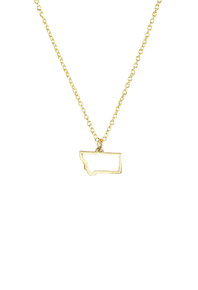 State Necklace - Gold - MONTANA