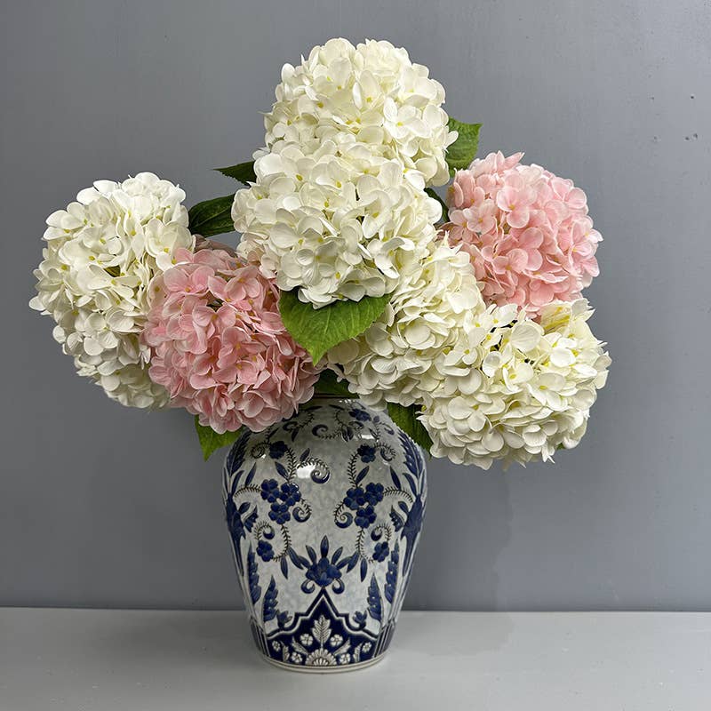 21''T Hydrangea Real Touch Fake Flower, Blooming Hydrangeas