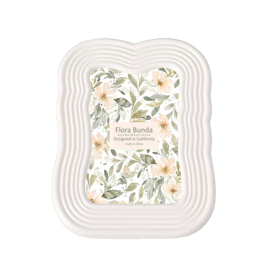 White Wavy Edge Ceramic Picture Frame