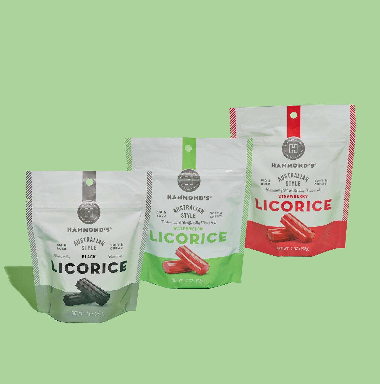 Australian Style Licorice - Watermelon - 7 oz Resealable Bag
