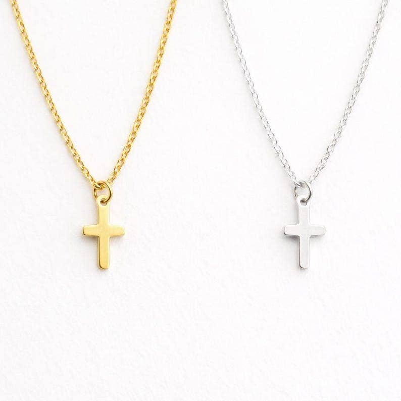 Graduation Cross Necklace Gift for Her, Christian Graduation Gift, Faith Necklace for Graduate, Gold Cross Necklace, Senior Gift