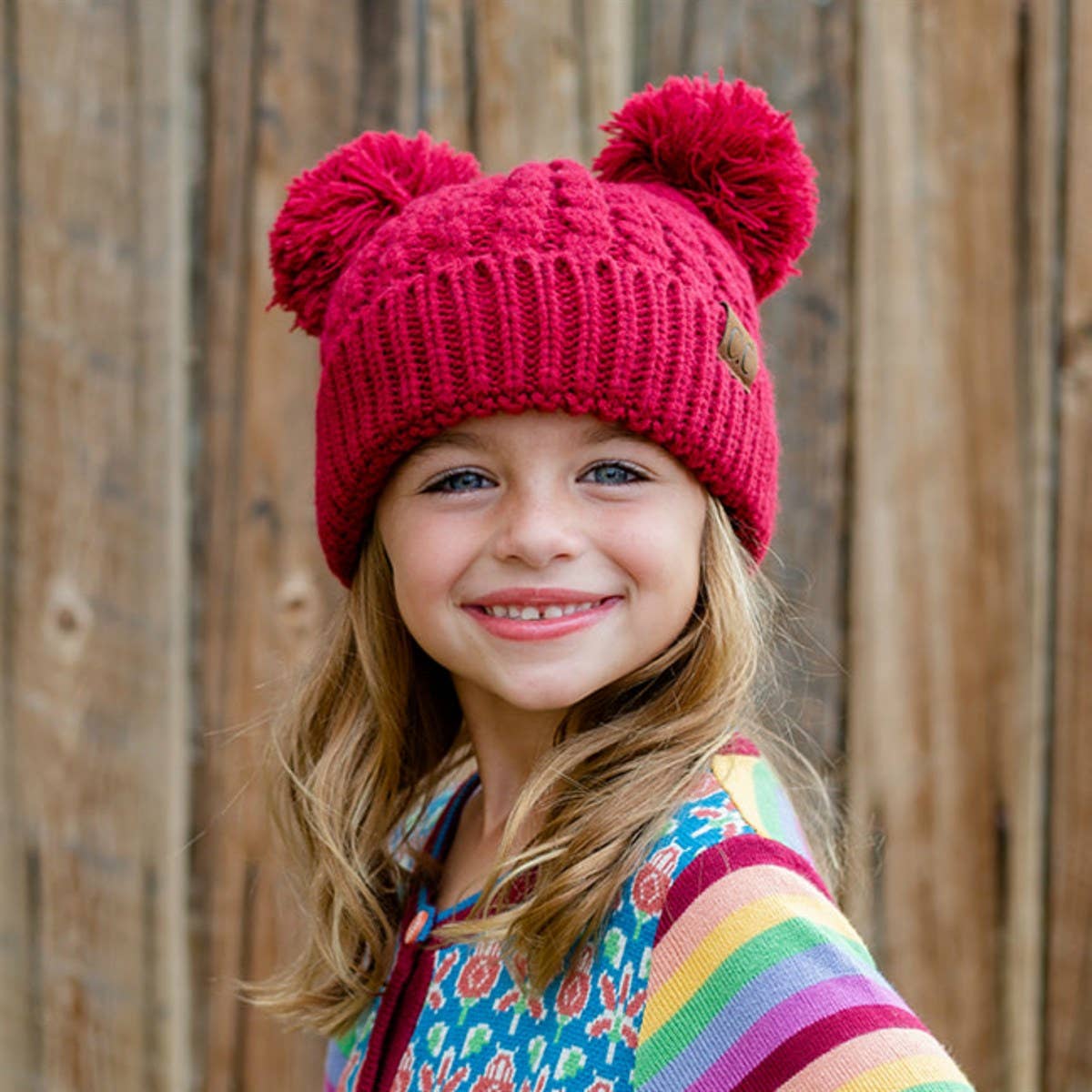 CC Kids Double Pom Beanie KIDS-24 HAT-60