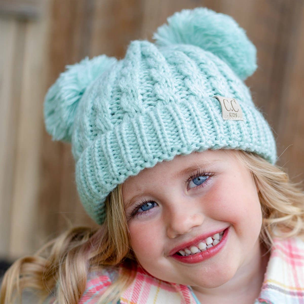CC Kids Double Pom Beanie KIDS-24 HAT-60