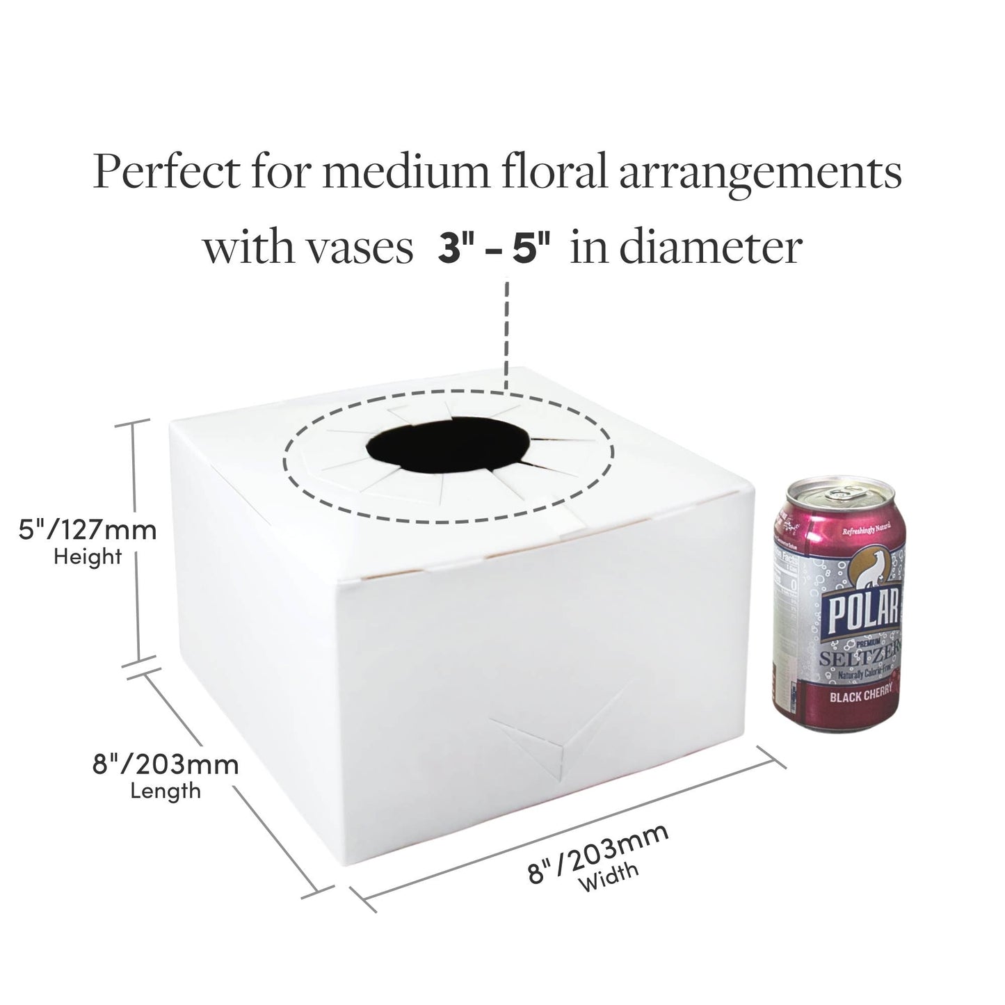 Quick Fold Floral Delivery Box for Vase Transport - 100