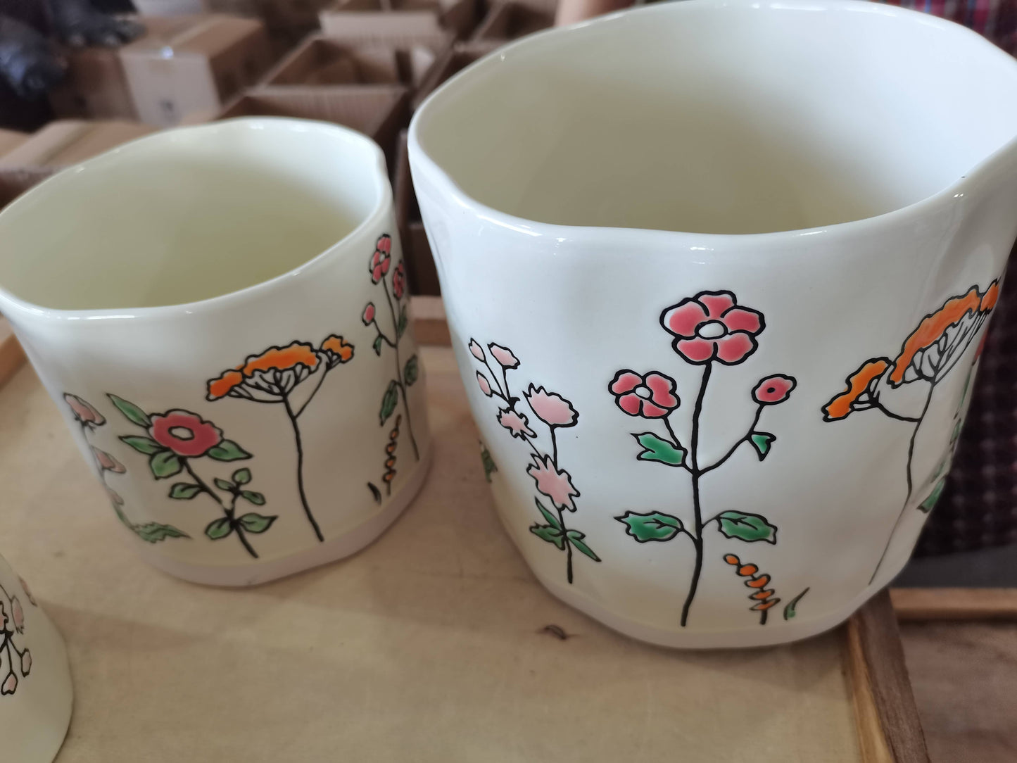 GARDEN BLOOM 6.5" PLANTER, 5"/6.5" NESTED WITH 80698