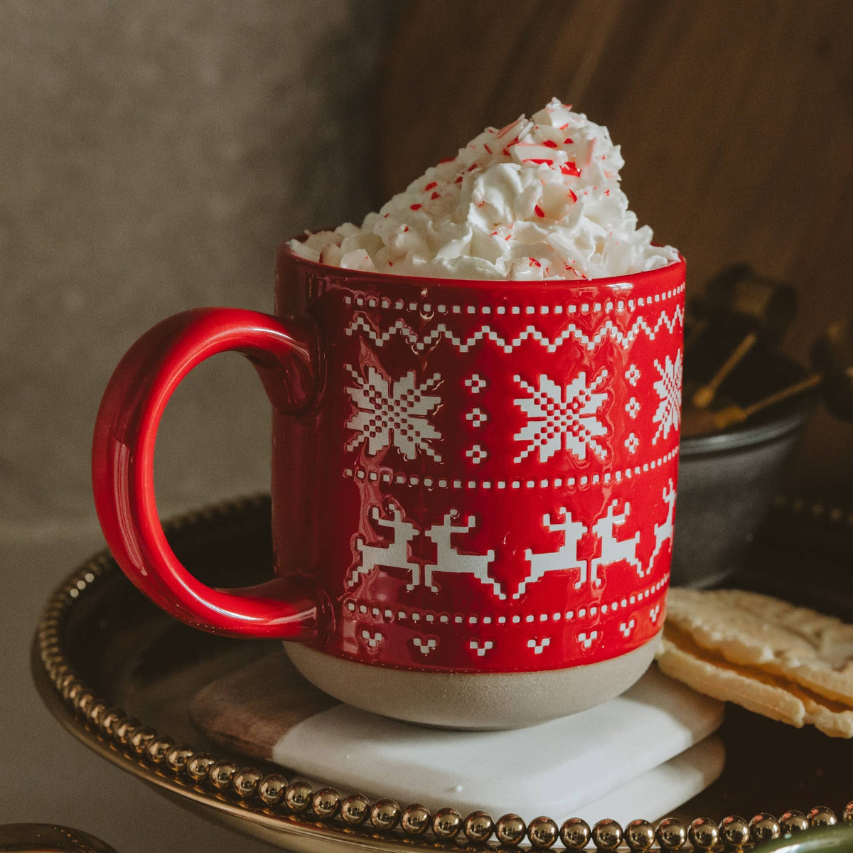 *NEW* Red Fair Isle Sweater Stoneware Coffee Mug - Gifts