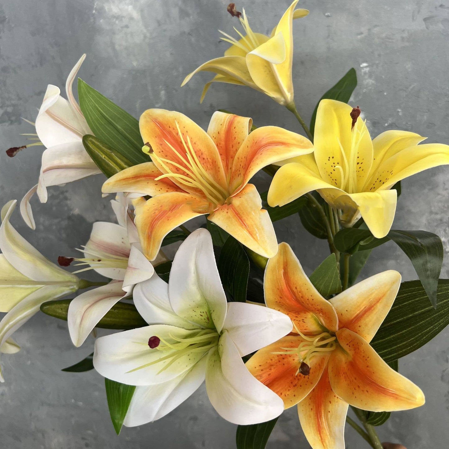 23''T Faux Nature Touch Lily Flower Stem, Autumn Lilies