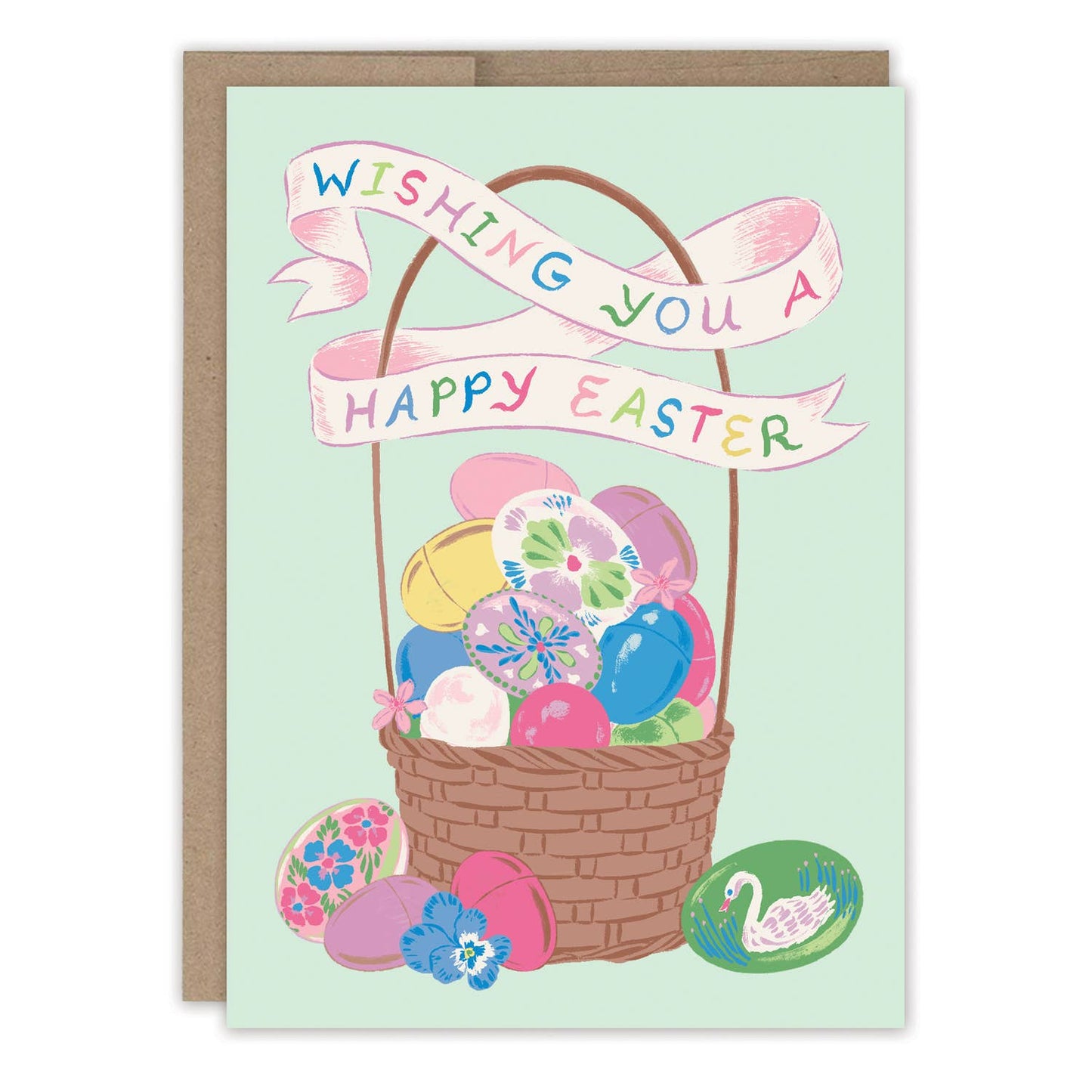Vintage Easter Basket Easter Card