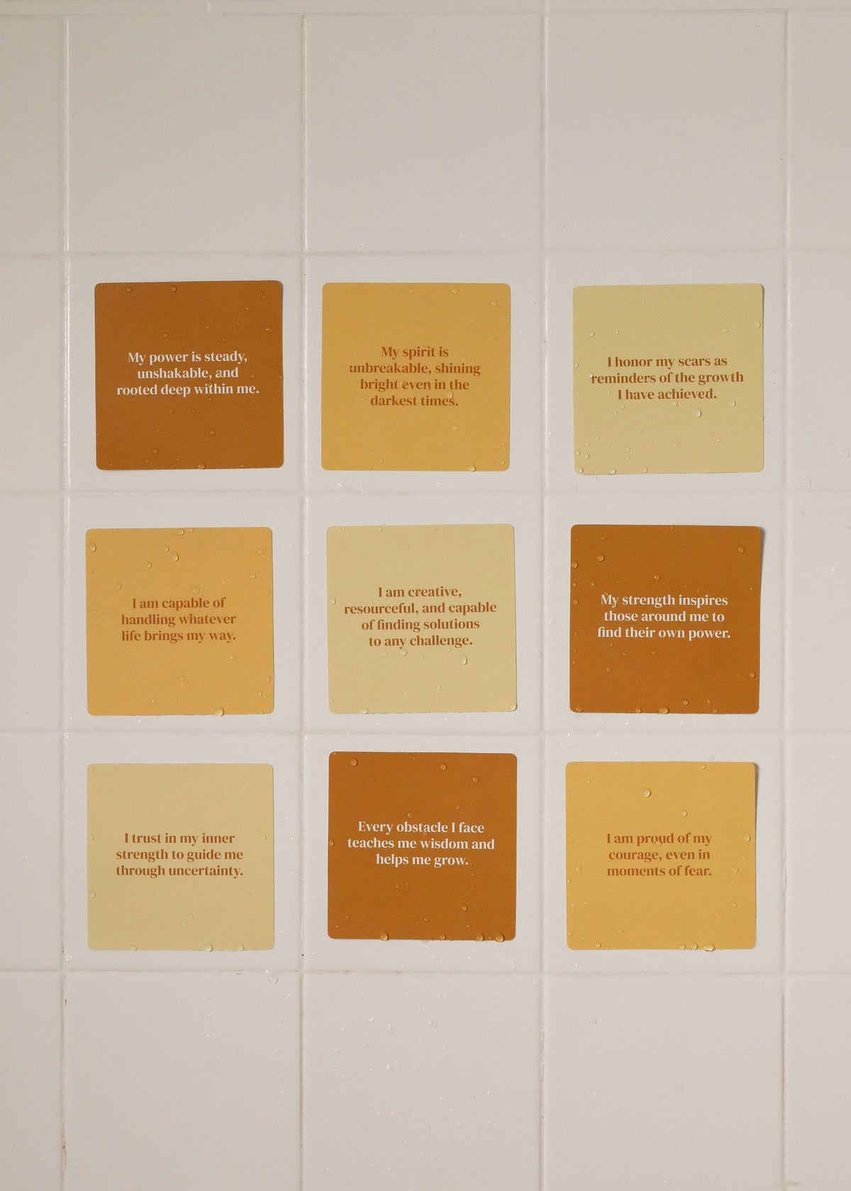 Shower Affirmation™ Display Cards - Strength