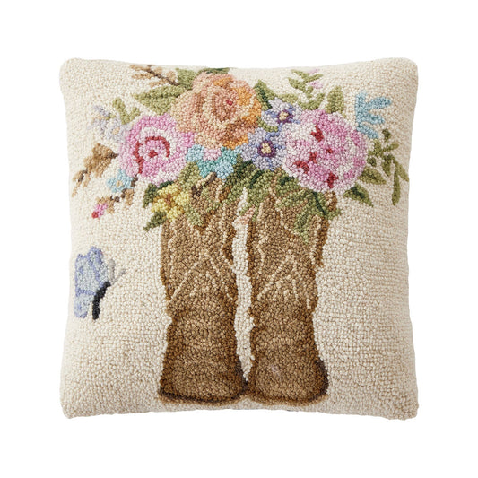 Cowboy Boots & Rose Hook Pillow