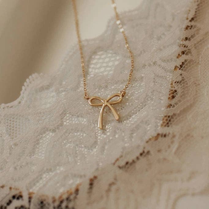 Lily Bow Necklace