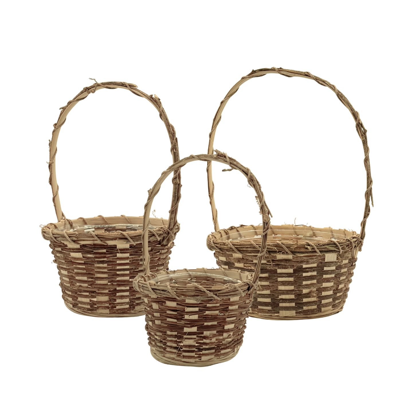 9.5"D Mixed Vine Rattan Baskets - Assorted