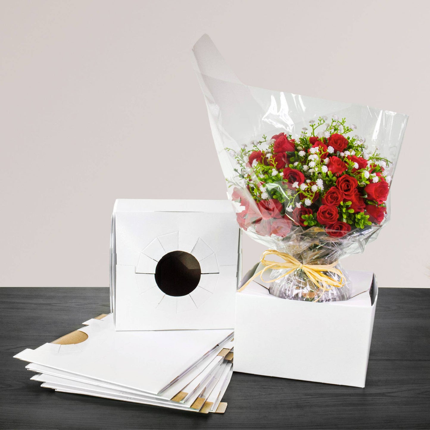 Quick Fold Floral Delivery Box for Vase Transport - 100