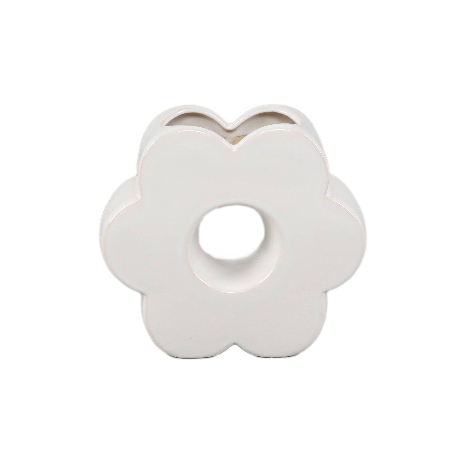 White Ceramic Flower Vase