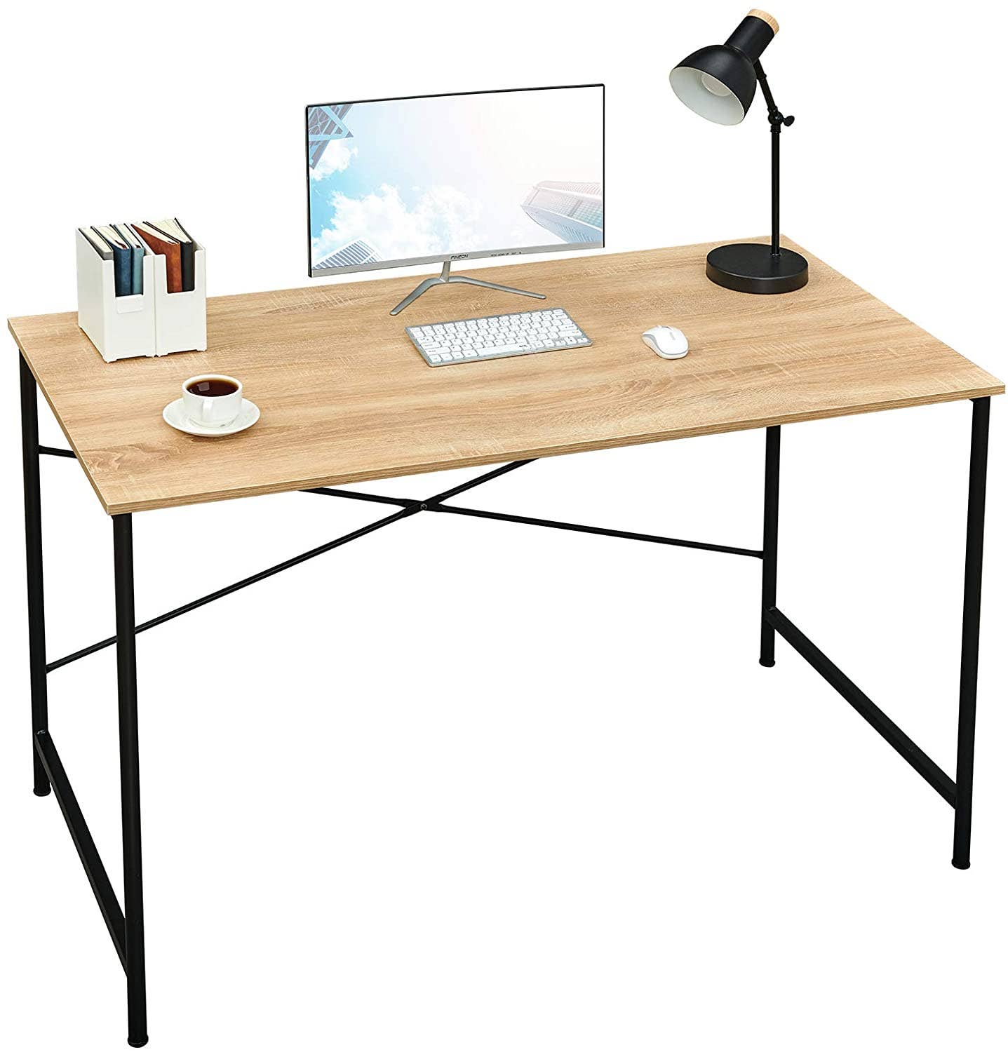 Modern Computer Desk – 47” Workstation with Metal Frame