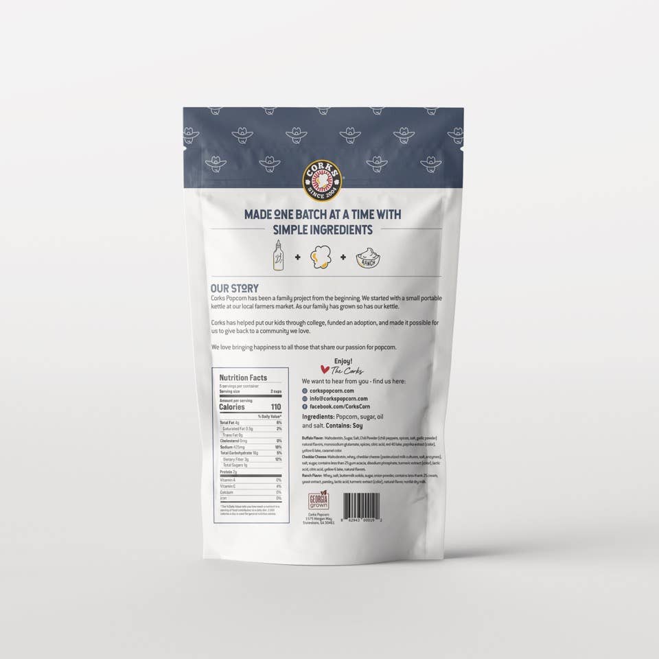 Bold and Spicy Buffalo Ranch Popcorn - 3.0oz