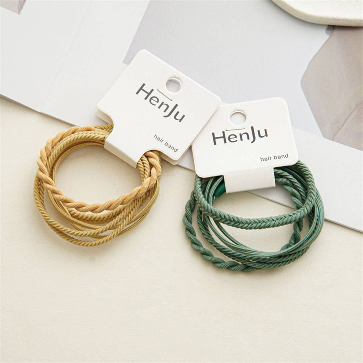 4PCS/SET SUPER STRETCHY ELASTIC SIMPLE HAIR TIES_CWAHA0334