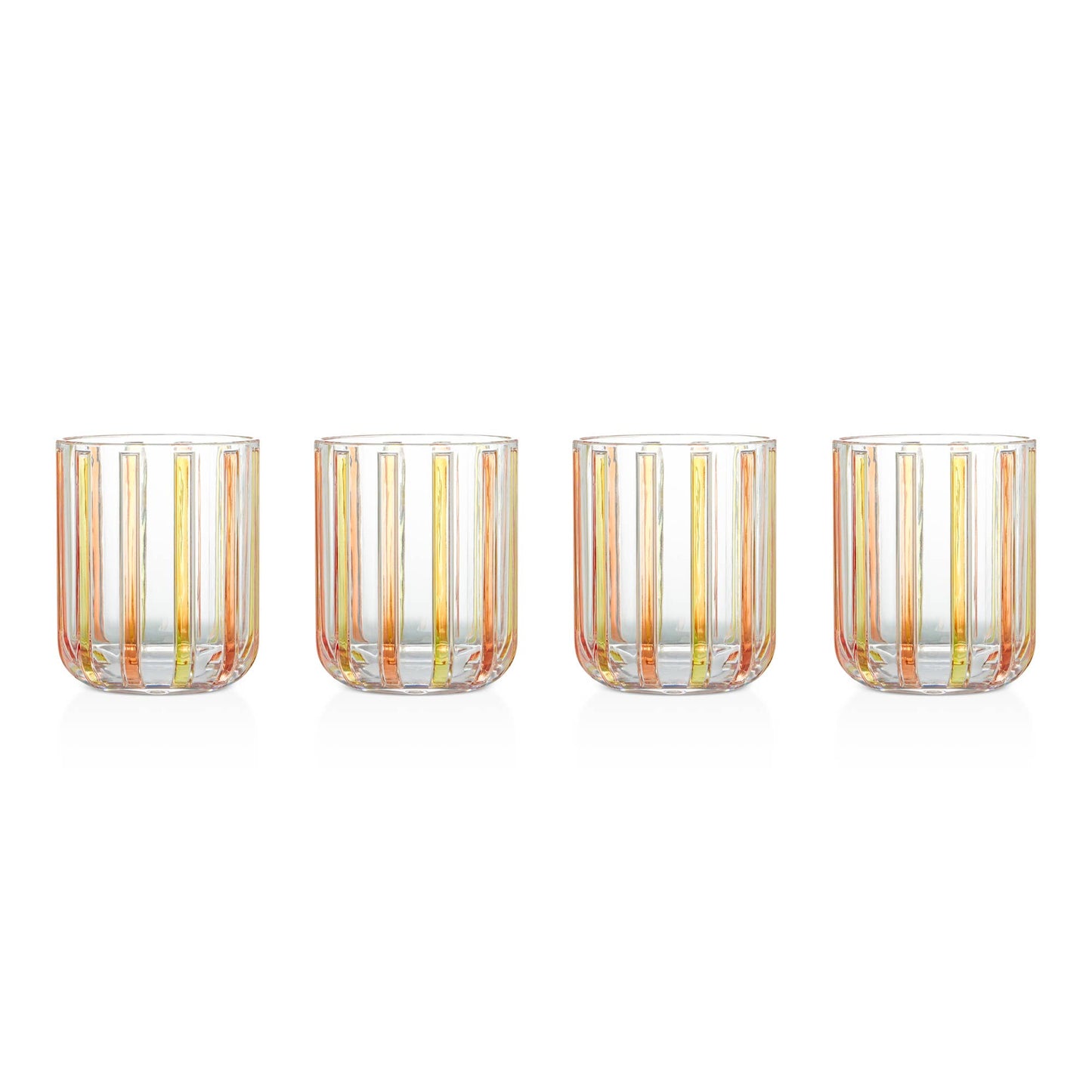 4pk 13.5oz Embossed Tumbler - Stripe PCK/OCS