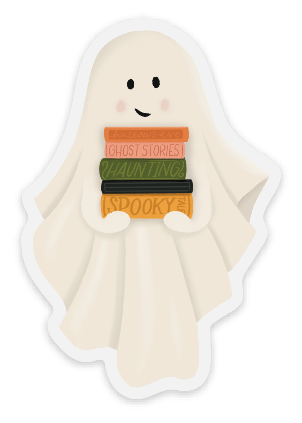 Clear Studious Spirit Sticker 2x3in | Fall & Halloween