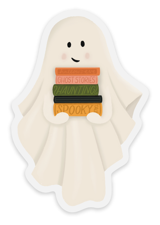 Clear Studious Spirit Sticker 2x3in | Fall & Halloween