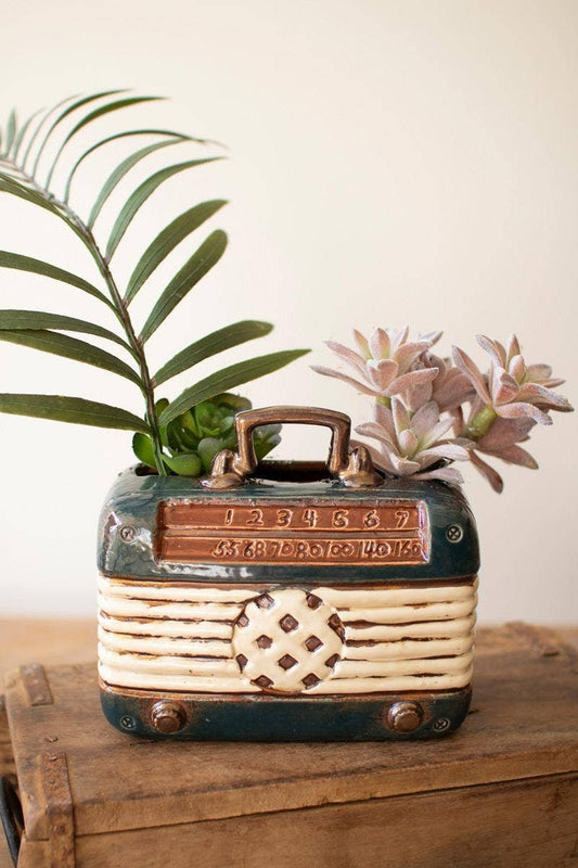 CERAMIC RADIO PLANTER