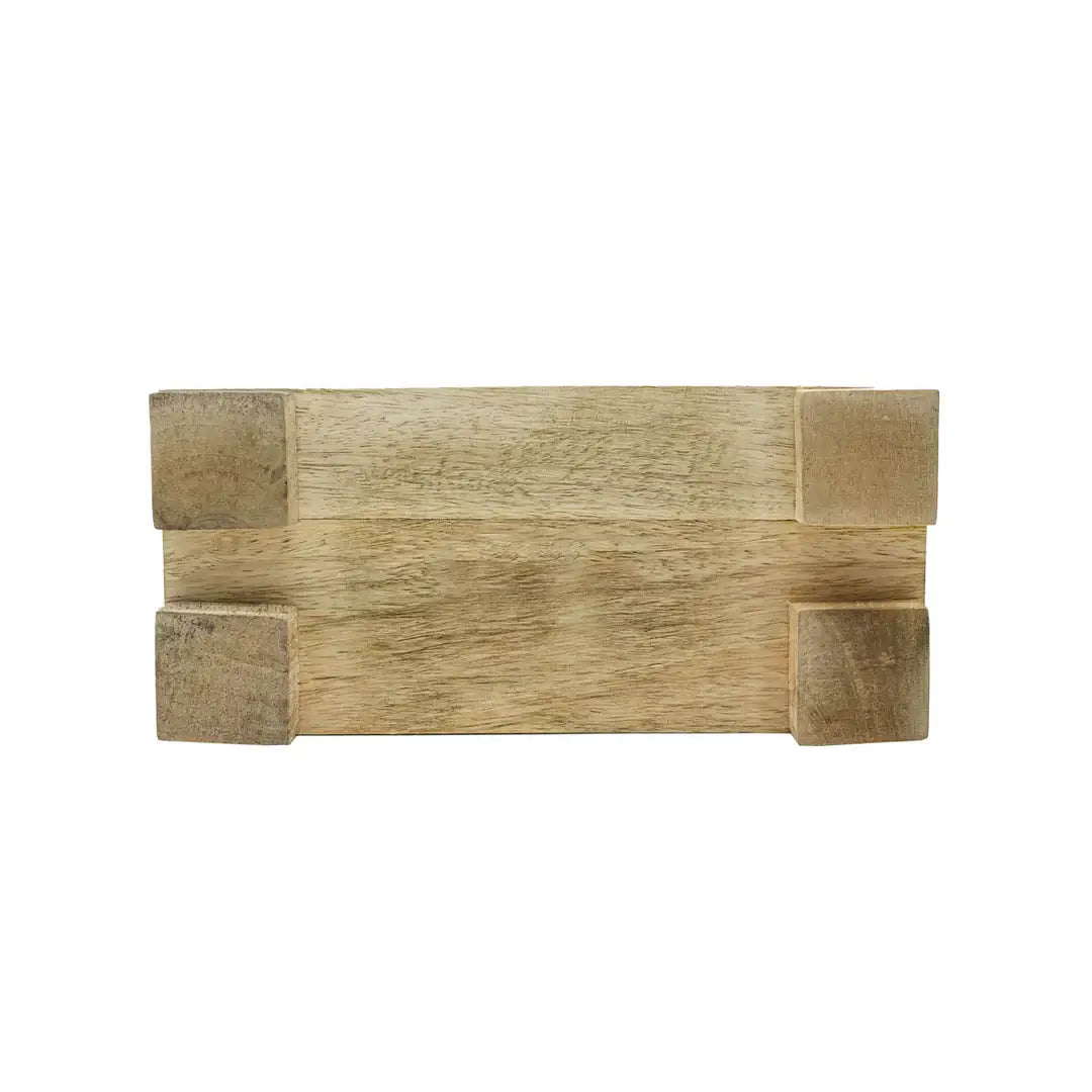 Hazel 3 Glass Bud Vase With Wood Tray