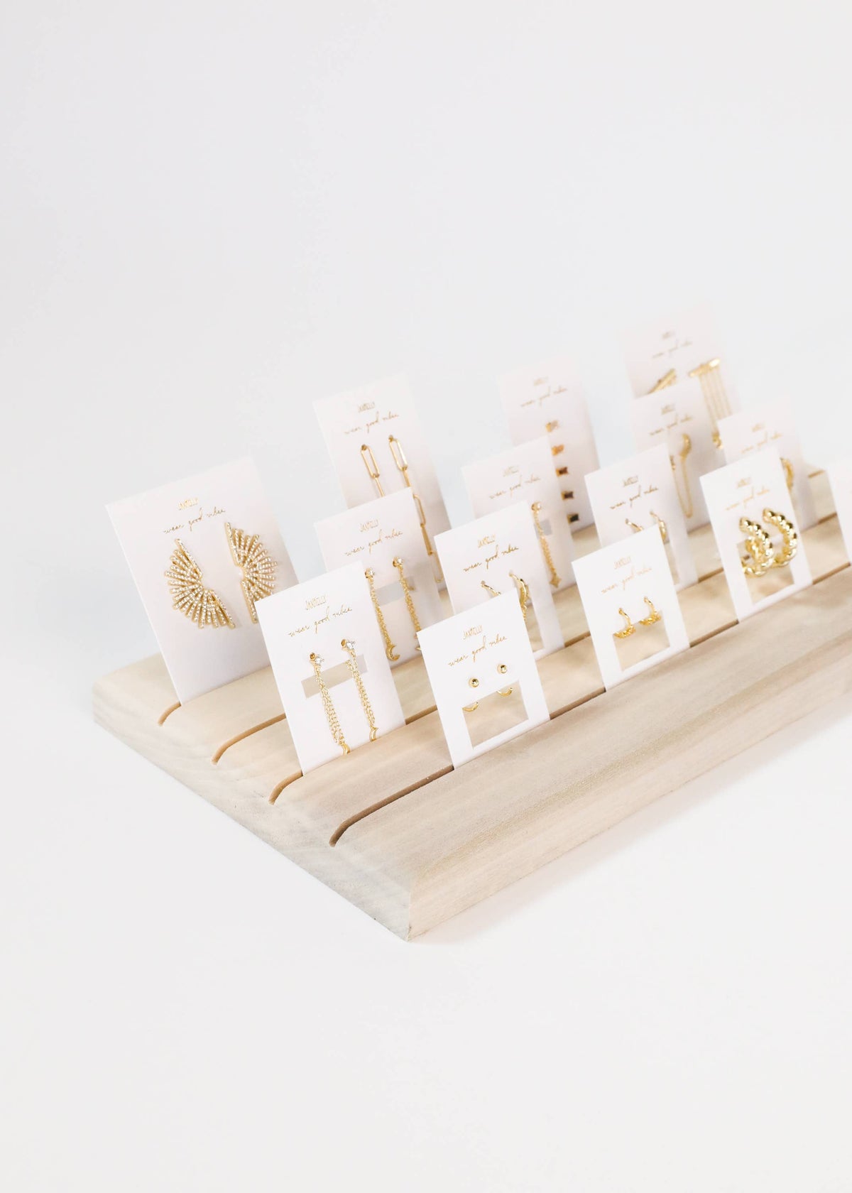 Wooden Earring Horizontal Display Board