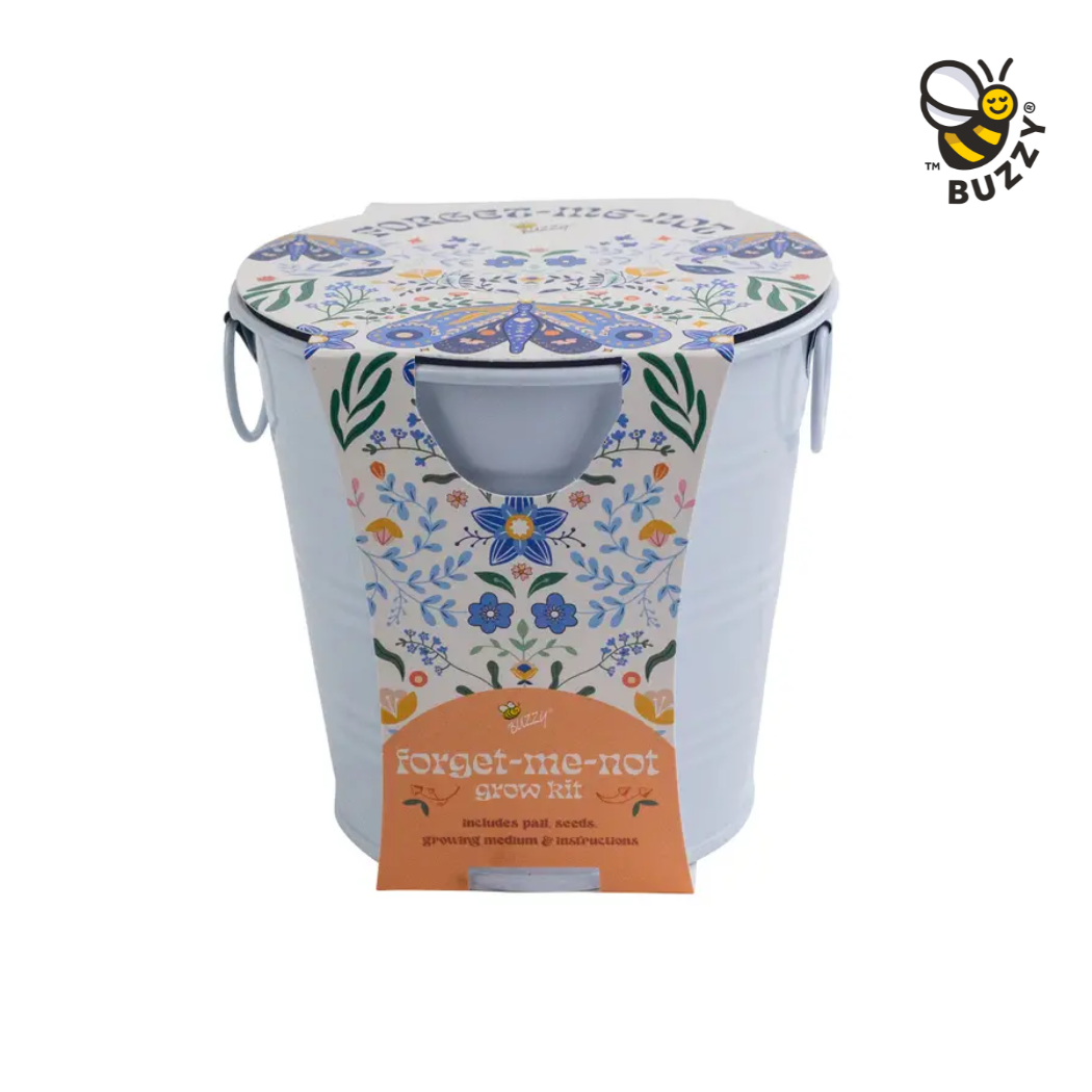 Painted Flower Grow Pail | Forget-Me-Not Kit | Garden Gift