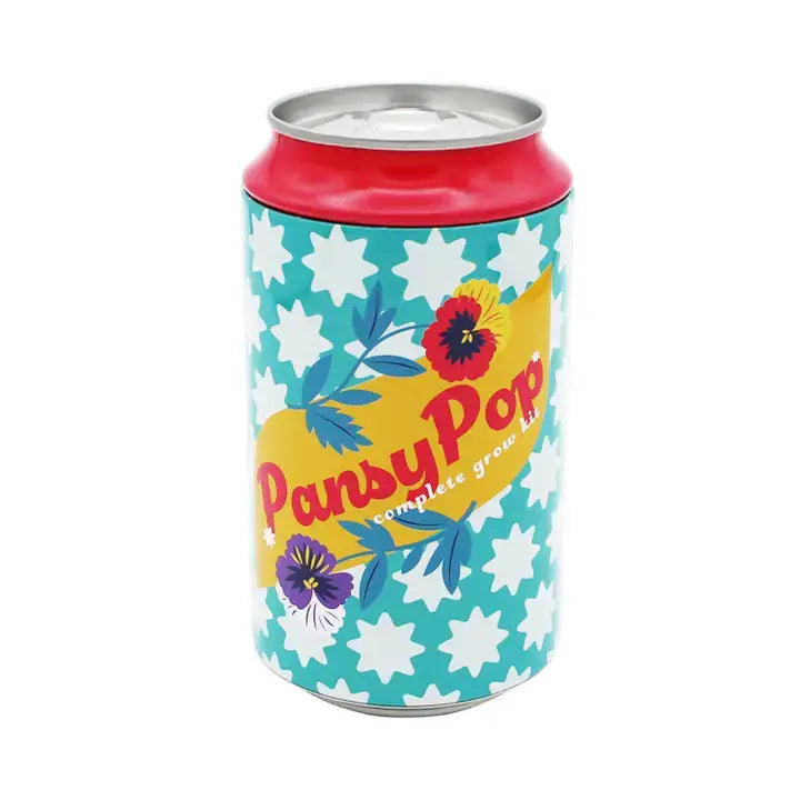 Pansy Grow Kit | Soda Can Planter | Indoor Gardening Kit