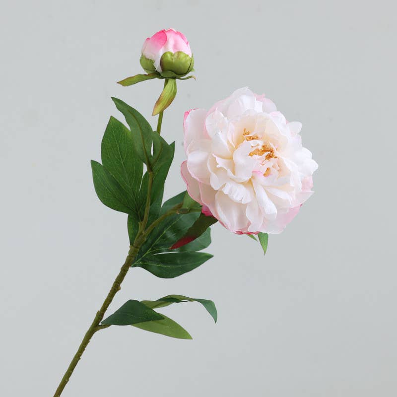 26''T Silk Artificial Peony Spray, Spring Blooming Peonies