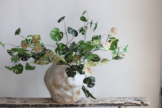 Designer’s Favorite – 27" Soft-Touch Faux Monstera Spray