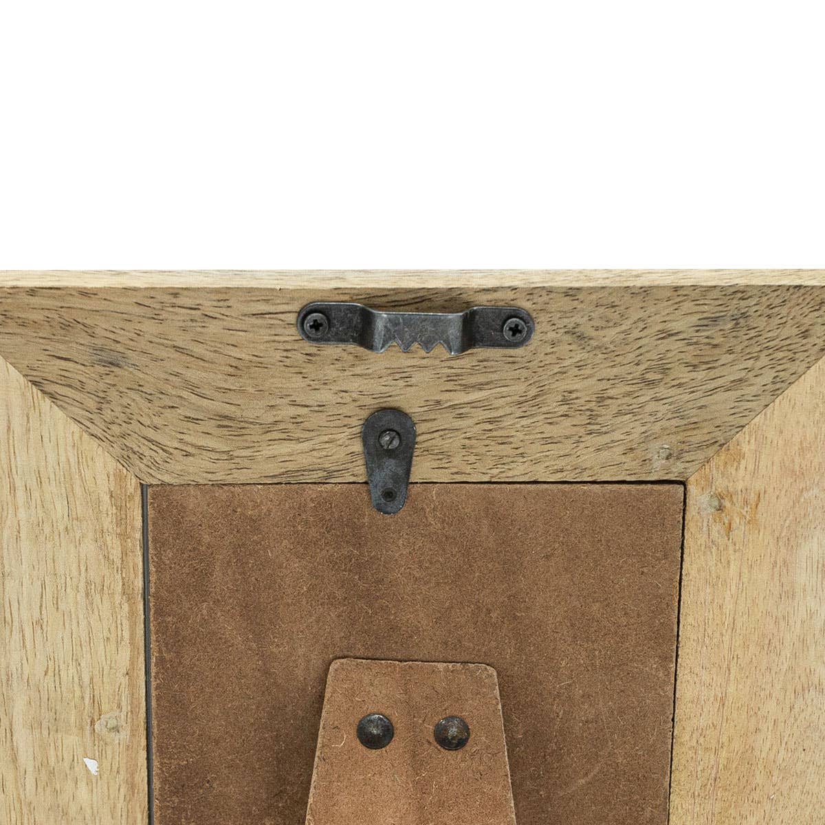 4x4 Gwendolyn Check Photo Frame Tan With Brass Inlay